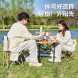 HUWAIREN户外桌椅户外折叠桌椅套装便携式蛋卷桌野餐烧烤露营桌椅装备 折叠椅中号