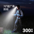 原始人感应头灯夜钓超亮长续航强光手电筒新款充电便携锂电池户外头戴式 卡其色pro-红灯警示 赠数据线
