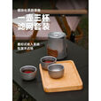 探险者（TAN XIAN ZHE）户外茶具钛茶具钛杯户外茶具煮茶套装便携式旅行茶具露营装备全套 猛火炉煮茶 炉+0.8L壶+茶具+气*4