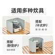 原始人（The Primitive）户外卡式挡风板炉具围挡防风保温板煤气灶防风罩防风圈防风板台 石斛绿10片装【赠收纳盒】