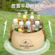 DUTRIEUX一次性可折叠水盆旅行水桶旅游便携式洗衣袋泡脚桶户外外出洗菜盆 卡其色加大号12L1个【独立包装】 （新升级加厚带提手）