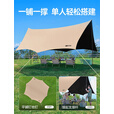探险者天幕户外黑胶露营遮阳防晒公园聚会野营便携防雨八角蝶形遮阳棚 22㎡-八角黑胶天幕（高效隔热）