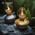 THOUS WINDS千风光影小油灯怀旧复古煤油灯户外影花氛围露营照明装饰烛台灯具 光影小油灯 复古银