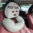 利美行汽车座椅头套头枕个性搞笑帽子哨兵模式面罩创意款内饰装饰通用型 邪魅款2个