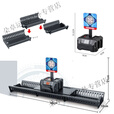 科力浦电动标靶比赛射击靶自动回弹移动网框电子计分标靶玩具户外游戏 电子标靶4位+移动导轨套装 标配+普通电池