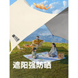探险者天幕户外露营超大防晒防风防水银胶遮阳棚穹顶沙滩天幕野餐 30㎡淡黄银胶天幕（四杆搭建）