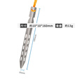 弗曼途钛合金地钉套装帐篷钉营钉天幕地钉户外沙滩露营装备天幕固定加长 钛V型钉1根10*160可用松软地面