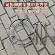 钻后锅圈三角柴火家用户外锅灶野炊炉支火盆鼎架可拆卸加厚 加大号柴火架-双圈