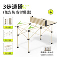 探险者（TAN XIAN ZHE）户外折叠桌蛋卷桌便携式野营野餐桌椅露营椅子桌子全套装备 【曜石黑】方桌54cm【赠手提包】