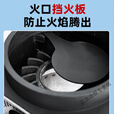 芸洛特厚五次循环燃烧气化炉农村家用冬季新款烤火炉烧柴煤取暖炉子 主图款式 【加厚不锈钢】1.2米内转盘-黑钛
