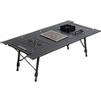 Guide Series户外露营铝合金五单元IGT桌野餐半自动升降桌可拓展折叠露营028桌 BL-028折叠IGT黑桌+下沉置物架