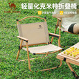 骆驼户外露营折叠椅便携式靠背写生躺椅野营钓鱼凳美术生椅子克米特椅 卡其色-钢管椅架-承重120KG-1J722C7586J