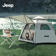 JEEP吉普银胶天幕六角帐篷二合一全自动便携速开防晒露营野营遮阳 六角大号