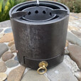 山头林村抖音同款炭火炉复古取暖铸铁小圆炉气化户外炭茶炉便携式小钢 圆炉+内胆(重量8.5斤)