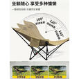 骆穂豆户外露营折叠椅躺椅午休椅可坐可躺可睡承重500斤加厚便携月亮椅 绿色带腿托