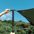 Naturehike挪客天幕杆户外露营帐篷门厅杆高强加厚一杆多用天幕支撑杆配件 黑色/1.9米/铁【2根装】