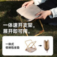 户外便携小马扎折叠小板凳手包可折叠露营排队钓鱼椅子野餐用品 米色折叠凳子 【大号】加大椅面/加粗钢管