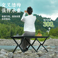 JEEP2025户外折叠桌椅蛋卷桌便携式野炊野餐露营桌椅摆摊桌子装备全套 曜石黑_90长度蛋卷桌+4月亮椅