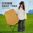 户外露营折叠桌椅全套高背月亮椅可坐可躺便携式午休椅沙滩钓鱼椅 【卡其色】新款四档调节加腿托