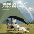 JEEP速搭懒人黑胶天幕户外野餐露营遮阳防雨沙滩津布凉棚六角天幕 【两部速搭】懒人黑胶天幕苍霞绿中号