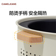 骆驼（CAMEL）JEANS围炉煮茶烤火炉套装烧烤炉家用室内户外烧烤架烤肉烤奶 圆形围炉，米黄