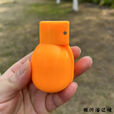 花翅桔色超轻橡胶手雷模型橘色教练弹塑料手榴模拟训练弹投准投远训练 桔色超轻105克