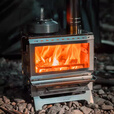 黑固2024年新款壁炉S1轻量化露营取暖炉户外柴火炉烧烤煮茶观火炉 小壁炉S1_白金款