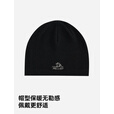 伯希和（Pelliot）【晴川】户外羊毛帽男女polartec跑步防风冷帽登山滑雪针织帽子 【男女同款】曜石黑 刺绣小logo