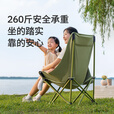 原始人（The Primitive）户外折叠椅月亮椅加高露营椅子钓鱼凳便携式躺椅午休沙滩椅野餐 经典款加高橄榄绿*2+55L卡其色收纳箱