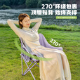 疆屿户外折叠椅便携月亮椅露营椅子钓鱼马扎沙滩躺椅野餐桌椅装备 豪华款【卡其】3重织带加固+加粗钢管
