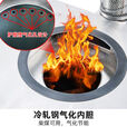炊火匠新款不锈钢气化炉柴火灶家用烧木柴农村铸铁加厚移动无烟灶台炉子 冷轧钢炉体+带鼓风机+0.5米烟管【无桌面】