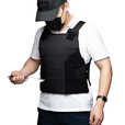 高甲防护柔性防刺服夏季孤勇者马甲防刀刺软甲高级防刺服安保贴身防护背心 黑色 均码