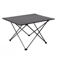 谷舰沐【磨砂面板】户外折叠桌野餐桌 便携式防泼水易清洁露营蛋卷桌子 黑色[磨砂面板小桌]