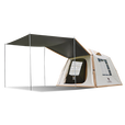骆驼流云小筑黑胶免搭自动充气户外过夜露营野营专业装备天幕帐篷 珠光白/冰咖色-136BJ54008