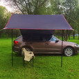 桑图户外车边帐黑胶遮阳防晒棚房车用品帐防水 车载自驾装备车顶帐蓬 黑色黑胶 3m*1.5m