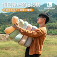 HIKEMAN憨客户外记忆棉枕露营便携护颈枕头旅行自充气高回弹静音睡眠神器 【柠檬黄】深睡护颈记忆棉