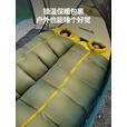 北山狼户外羽绒睡成人加厚轻量化保暖单人冬季睡袋露营 棕绿色-600克90白鸭绒睡袋