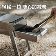 加厚不锈钢烧烤炉家用户外便携式折叠烧烤架木炭烧烤肉炉烧烤炉子 【特大】真食品级304不锈钢网+省心18件大全套