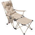 骆驼加棉折叠椅户外露营钓鱼坐躺两用便携可折叠办公室午休躺椅子 【坐躺两用夹棉椅】4档调节-卡其色-176BH18014