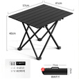 谷舰沐【磨砂面板】户外折叠桌野餐桌 便携式防泼水易清洁露营蛋卷桌子 黑色[磨砂面板小桌]
