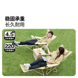 牧高笛（MOBIGARDEN）乐享躺椅 户外露营可调节坐躺两用靠背躺椅午休折叠陪护午睡床 【脚托款 双人收纳桌椅套餐】细沙黄×2+收纳箱*1