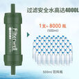 户外单兵净水器便携式户外生命饮水吸管过滤取水单兵野外生存装备 军绿色