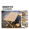 牧高笛（MOBIGARDEN）蛋卷桌 户外露营便携式餐桌可折叠铝合金蛋卷桌山涧 曜石黑L