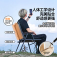 岩合户外折叠椅 克米特椅 便携式钓鱼椅 慵懒躺椅 踏青露营蛋卷桌椅子 绿色-特大号【加固豪华定制款】