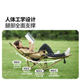 牧高笛（MOBIGARDEN）乐享躺椅 户外露营可调节坐躺两用靠背躺椅午休折叠陪护午睡床 【脚托款 双人收纳桌椅套餐】细沙黄×2+收纳箱*1