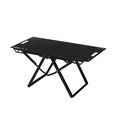 户外露营旅行折叠桌子战术桌铝合金超轻便捷式步行多功能摩旅装备 【铝合金小号】方管加厚升级款