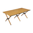 JEEP户外折叠桌子露营野餐桌椅蛋卷桌便携式野外野营野炊桌 120桃木色