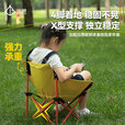 儿童月亮椅户外折叠2025新款露营沙滩板休闲凳便携随地坐神器旅行 儿童款-加油鸭【加厚钢管 织带加固】