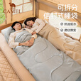 骆驼（CAMEL）户外睡袋 轻盈加厚保暖双人旅行露营室内便携成人睡袋 卡其 2.15kg 右 可拆卸  A8W03009 均码