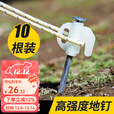 原始人固定天幕地丁夜光钉帐篷地钉地插钉沙滩露营户外防风钉子钢 20CM夜光地钉10支装